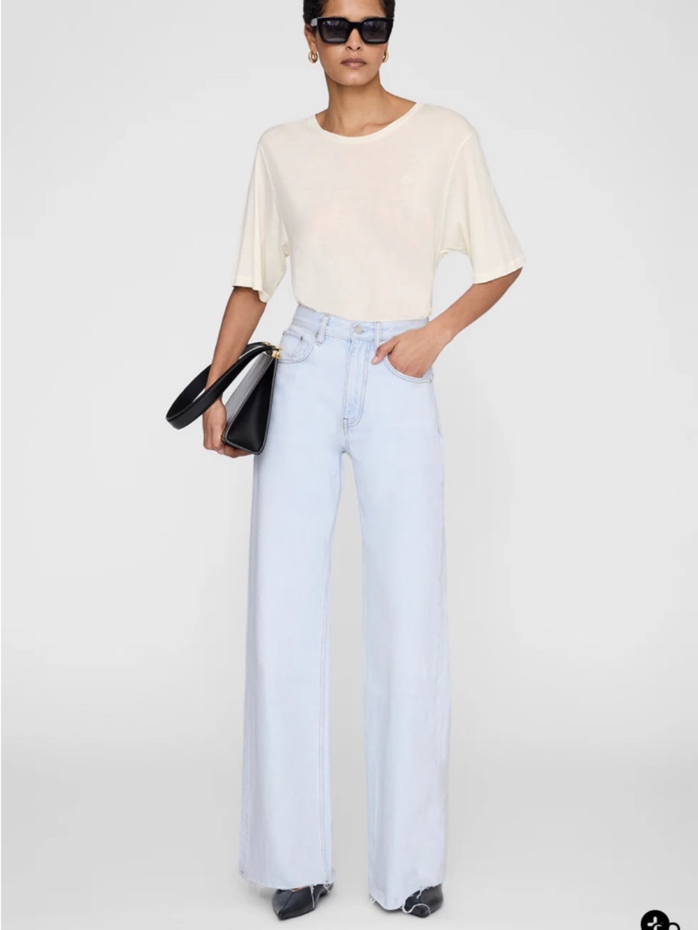 Anine Bing Margo tee in Cream